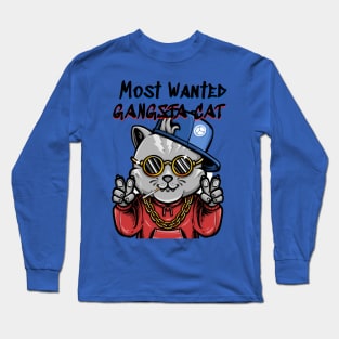 Most wanted Gangsta cat - Catsondrugs.com - gangstacat, gangsta, gangstamusic, gangstalean, gangstagranny, cats, gangstah, gangstaanime, gangstars, gangstaa, gangstasquad, gangstapose Long Sleeve T-Shirt